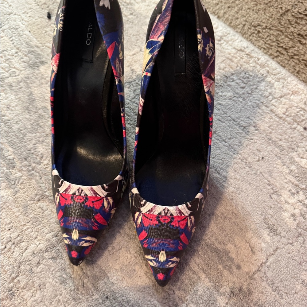 Aldo Black and Red Stiletto Heels